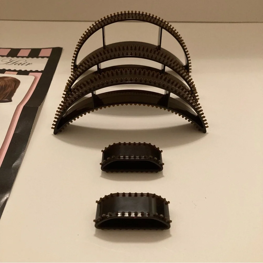 5pc BUMPITS Big Happie Hair Volumizing Plastic Inserts Y2K Dark Chocolate Brown